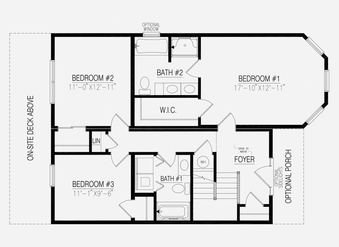 Calypso first floor plan design with crawlspace
