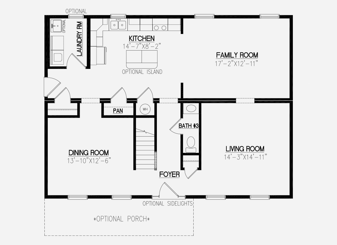 Foxboro I floor plan with crawlspace