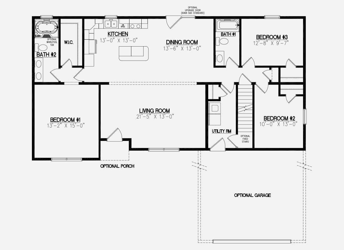 Jamison III Floor Plan with basement